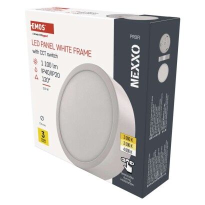 Emos ZM5133 LED NEXXO stropní/nástěnné přisazené klasické svítidlo kruh průměr 170 × 42 mm 12,5W 1100lm 3000/3500/4000K bílá