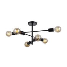 ITALUX PND-4025-6-BL Piansi stropné svietidlo 6xE27 čierna