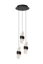 LUCIDE 13496/21/30 KLIGANDE závesné svietidlo D250mm LED 3x8W/3x600lm 2700K čierna