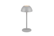 TRIO Reality R54106177 RICARDO vonkajšia dotyková stolná lampa SMD LED V300mm 1,7W/240lm 3000K IP54 šedá, nabíjateľná batéria, USB-C port