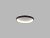 LED2 1271653 BELLA SLIM stropné svietidlo LED D480mm 38W/2660lm 3000K/4000K čierna