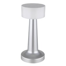 GLOBO 58447N ANGELIKA dotyková stolná lampička V215mm LED 1W/55lm 2700+6500+4000K matný nikel, biela, vrátane batérie CR18650 800mAh 3,7V, USB-C kábel