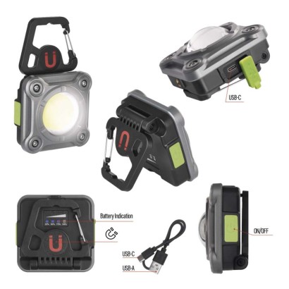 EMOS P4543 nabíjecí pracovní reflektor LED COB 1200lm zeleno-černá