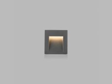 LED2 5100334 STEP IN Q zápustné hranaté exteriérové svietidlo 70x65mm 3W/100lm 3000K IP54 antracit