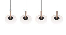 TRIO 354910465 CELESTE závěsné svítidlo SMD LED 4x7,5W/750lm 3000K černá, kávová, switchdimmer
