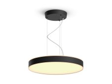 Philips HUE LED White Ambiance 41162/30/P6 Enrave závesné svietidlo 33,5W 4300lm 2200-6500K 42,5cm čierne stmievateľné BlueTooth + HUE Switch