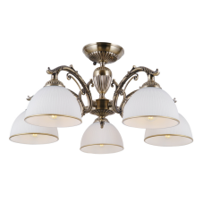 ITALUX PND-5122-5 Feneza stropní svítidlo 5xE27 D600mm starožitná bronzová, bílá