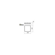 REDO 90292 ISOLA exteriérové stropné svietidlo SMD LED 24W 2120lm 3000/4000/6500K IP54, senzor pohybu, tmavošedá