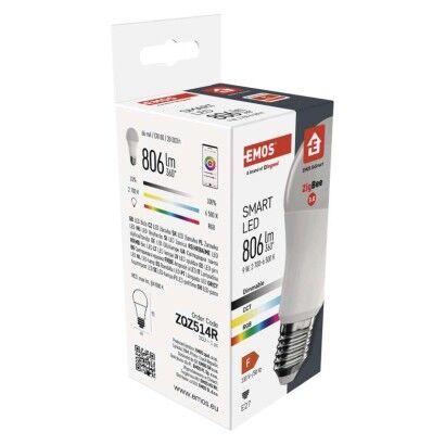 Emos ZQZ514R LED žárovka E27 GoSmart A60 9W 806lm 2700–6500K