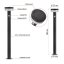 EMOS ZGJ0F4S TERION solární venkovní stojanové svítidlo/sloupek LED 125 × 125 × 805 2W 200lm 3000K IP44 se senzorem antracit