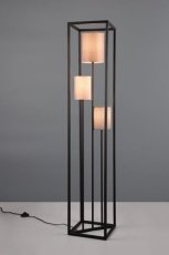 TRIO 403100317 ROSS stojaca lampa 3xE27 V1530mm čierna matná, béžová, šedá, hnedá