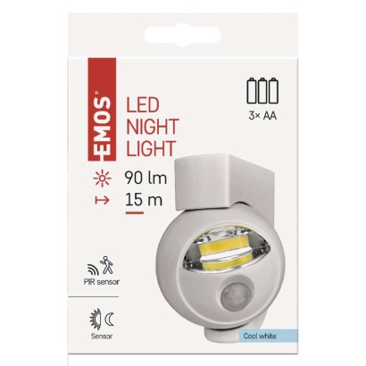 EMOS P3311 LED noční světlo s pohybovým senzorem 3xAA