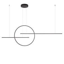Redo 01-1737 GIOTTO SU LED interiérové závesné svietidlo 66W matná čierna 5016lm