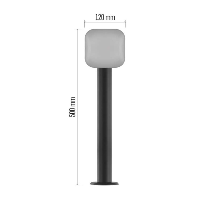 Emos ZGE0A4L NIKA venkovní stojanové svítidlo/sloupek LED 120 × 120 × 500 mm 12,5W 900lm 3000K IP44 antracit