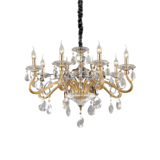 Závesné svietidlo/Luster Ideal lux 087764 NEGRESCO SP8 ORO 8xE14 40W zlato