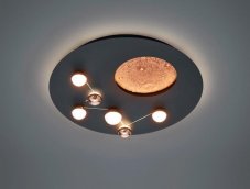 TRIO 644810132 ZODIAC stropní svítidlo D500mm SMD LED 42W/5100lm 2300+3000+4000K černá matná, switchdimmer