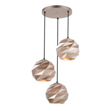 Italux PND-2424-3S-GD závěsné svítidlo Palermo D490mm 3x40W E27 zlatá