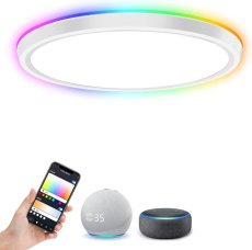 Immax 07164-40 NEO LITE TUDO Smart stropné svietidlo LED D400mm 50W/3200lm 2700-6500K RGB podsvietenie, biela, diaľkové ovládanie