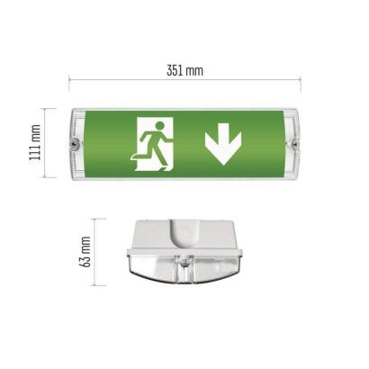 EMOS ZN1110 LED Nouzové svítidlo NESSI 3W 3H IP65