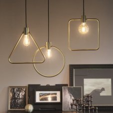 Závesné svietidlo Ideal lux 207858 ABC SP1 SQUARE 1xE27 70W mosadz