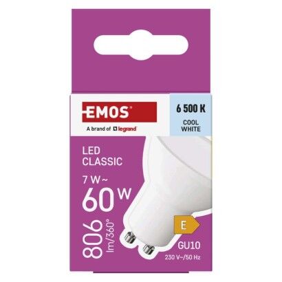 Emos ZQ8E44 LED žárovka GU10 CLASSIC MR16 7W 806lm 6500K