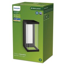 Philips 8720169266797 Outdoor Ulyzo vonkajšie nástenné svietidlo LED 12W/1500lm 2700K IP44 čierna