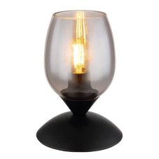 GLOBO 24007S KUWAITA dotyková stolná lampička V180mm 1xE14 čierna, dymová ON/OFF