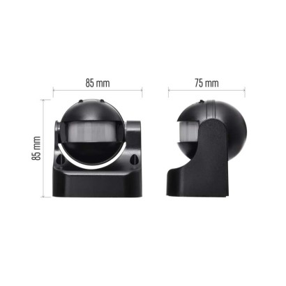 EMOS G1125 pohybové čidlo 1200W PIR senzor, černá, IP44