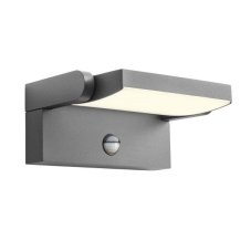 REDO 90587 FLIP vonkajšie nástenné svietidlo so senzorom SMD LED 20W 2521/1800lm 3000K IP54 antracit