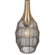 TRIO 365420104 SORAYA závesné svietidlo D260mm 1xE27 starožitná mosadz, čierna