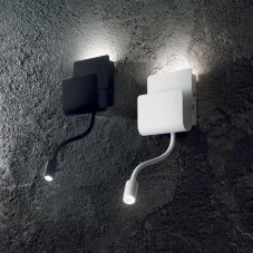 IdealLux 237930 PROBE AP2 nástenné LED svietidlo 9W 580lm 3000K USB port čierna