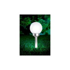 3375 GLOBO Exteriérové solárne LED svietidlo, zapichovacia guľa na osvetlenie záhrad a terás, 1x 0,06W 7000K IP44 biela