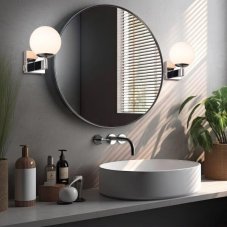 TRIO 284270106 KULA nástenné svietidlo s vypínačom 1xE14 IP44 chróm, biela