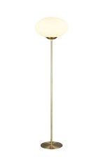 TRIO 463100108 FOMENTO stojacia lampa V1500mm 1xE27 mosadz matná, biela