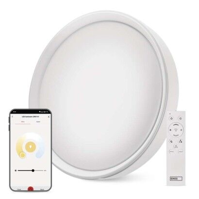 Emos ZM5191 LED GoSmart stropní/nástěnné přisazené klasické svítidlo kruh průměr 400 × 70 mm 30W 1800lm 2700–6500K bílá