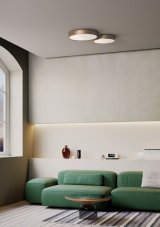 REDO 01-2571 YOMO stropní svítidlo D470mm LED 53,6W/3269lm 3000K zlatá, switchdimmer