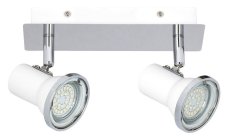 RABALUX 5498 Steve koupelna spot LED 2x GU10 4,5W IP44 4000K chróm, bíla