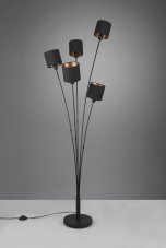 TRIO R46335979 TOMMY stojací lampa 5xE14 matná černá