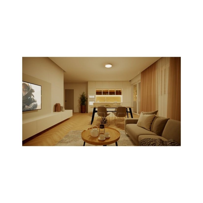 Philips UltraEfficient 8720169301054 Pebblo stropné svietidlo D320mm LED 10W/1850lm 2700K biela, béžová, SceneSwitch