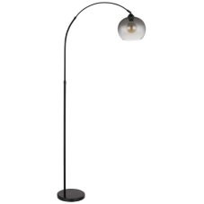 GLOBO 58227BS NEWCASTLE stojacia lampa V1960mm 1xE27 matná čierna, dymová