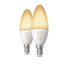 Philips Hue White Ambiance 8719514356733 LED žiarovka E14 4W/470lm sviečka 2200-6500K bluetooth 2-set