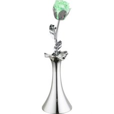 GLOBO 28112 JIMMY dekorativní stolní lampička LED RGB, růže ve váze V290mm , 3xAAA, bez baterií, chrom, průhledná