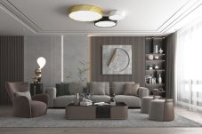 Immax 07130-B60 NEO DIAMANTE stropné svietidlo LED D600mm 43W/3450lm 2700-6500K matná čierna, diaľkové ovládanie