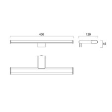 Sylvania 0043241 koupelnové nástěnné svítidlo SYLMIRROR LED SLIM IP44 WW