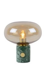 LUCIDE 03520/01/62 CHARLIZE stolová lampa E27/40W jantárové sklo/zelený mramor