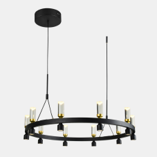 ITALUX PND-83812-20 Almelo závesné svietidlo LED D818mm 49W/2920lm 3000K čierna, zlatá