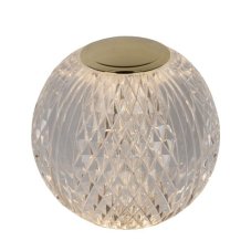 LUCIDE 13599/11/60 CINTRA dotyková stolná lampička V105mm LED 2W/125lm 3000K mosadzná, priehľadná, nabíjateľná batéria, 3StepDIM