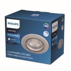 Philips Sparkle LED SL261 Zápustné svietidlo kruhové 5W/350lm 85mm 2700K nikel