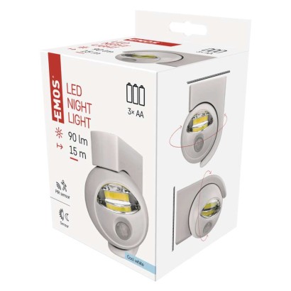 EMOS P3311 LED noční světlo s pohybovým senzorem 3xAA