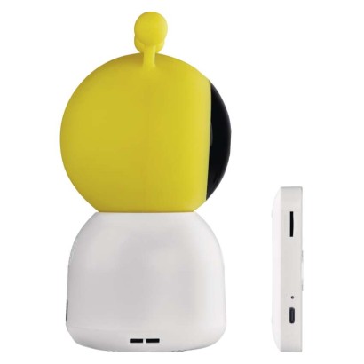 Emos H4052 GoSmart Otočná dětská chůvička GUARD s monitorem, bílá a žlutá, Wi-Fi